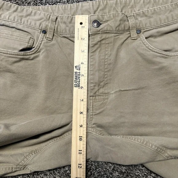 Stio‎ Mens Green Rivet Canvas Classic 5-Pocket Stretch Straight Leg Size 36x29